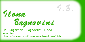 ilona bagnovini business card